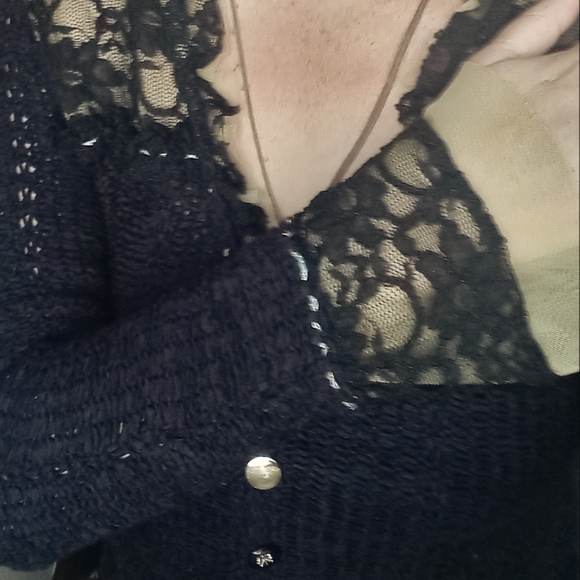 1990s WhimsiGrunge OOAK -HANDMADE ARTPOP LUXURY cardigan - Picture 5 of 16